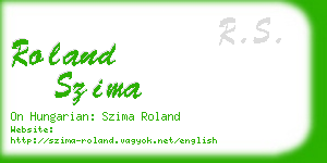 roland szima business card